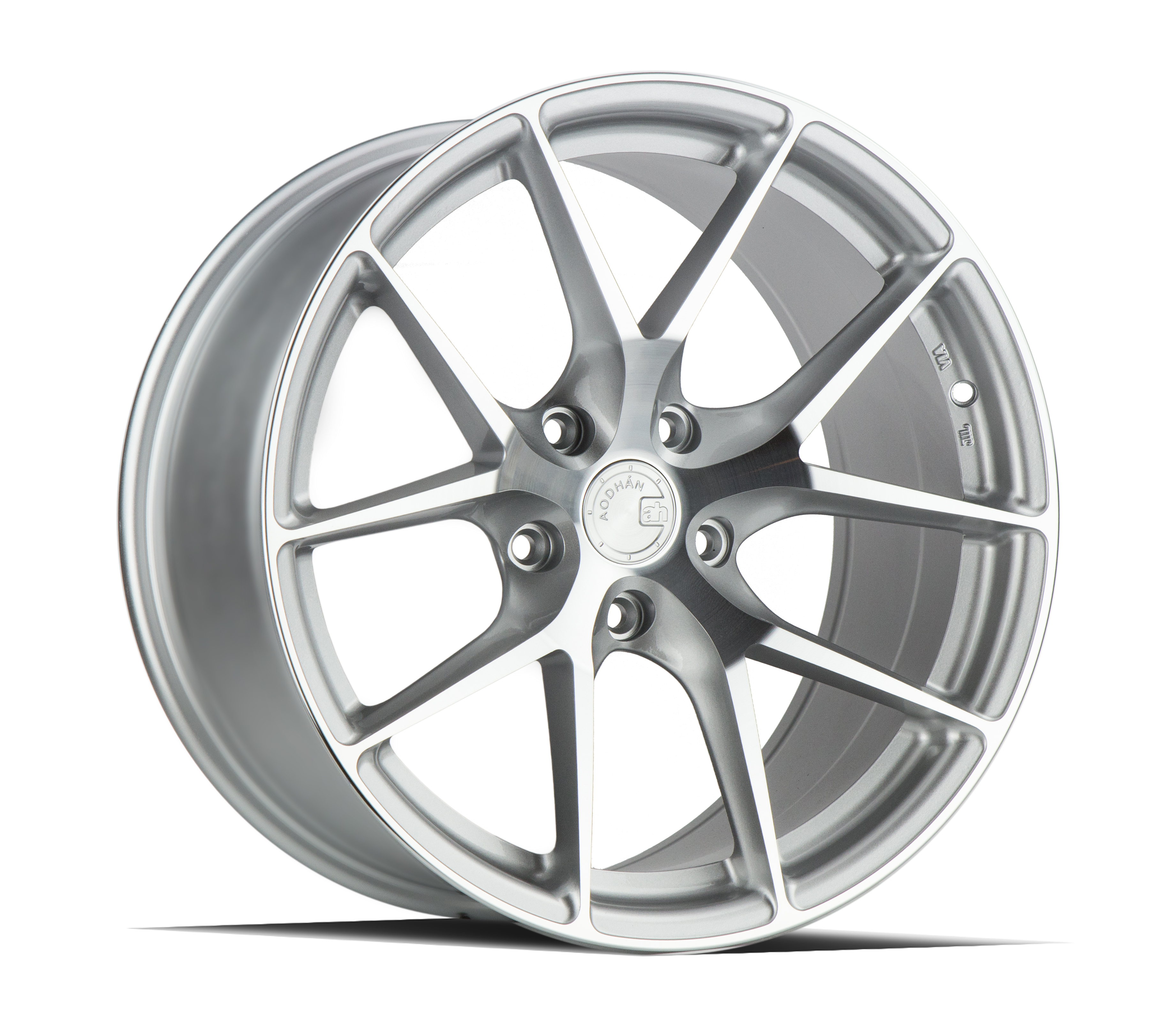 AODHAN AFF7 Wheel Rim 18x8.5 5x112 ET35 66.6mm Gloss Silver Machined Face