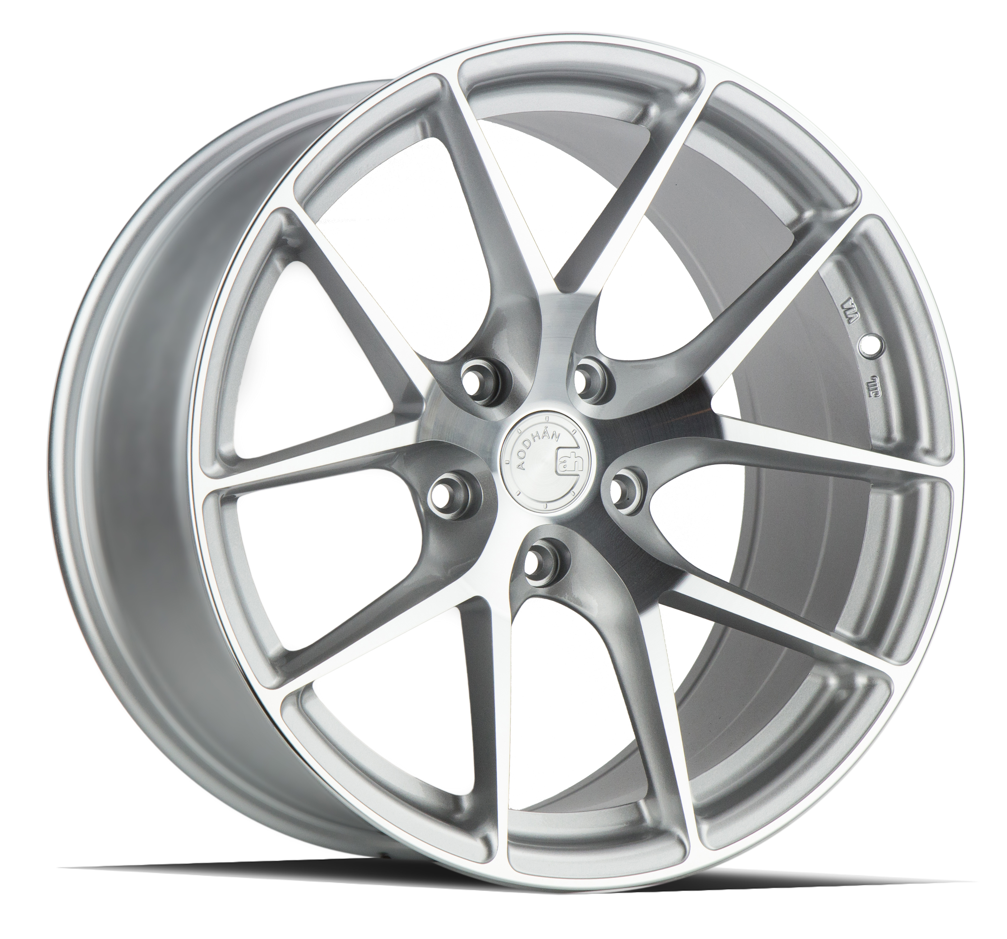 AODHAN AFF7 Wheel Rim 19x9.5 5x112 ET35 66.6mm Gloss Silver Machined Face