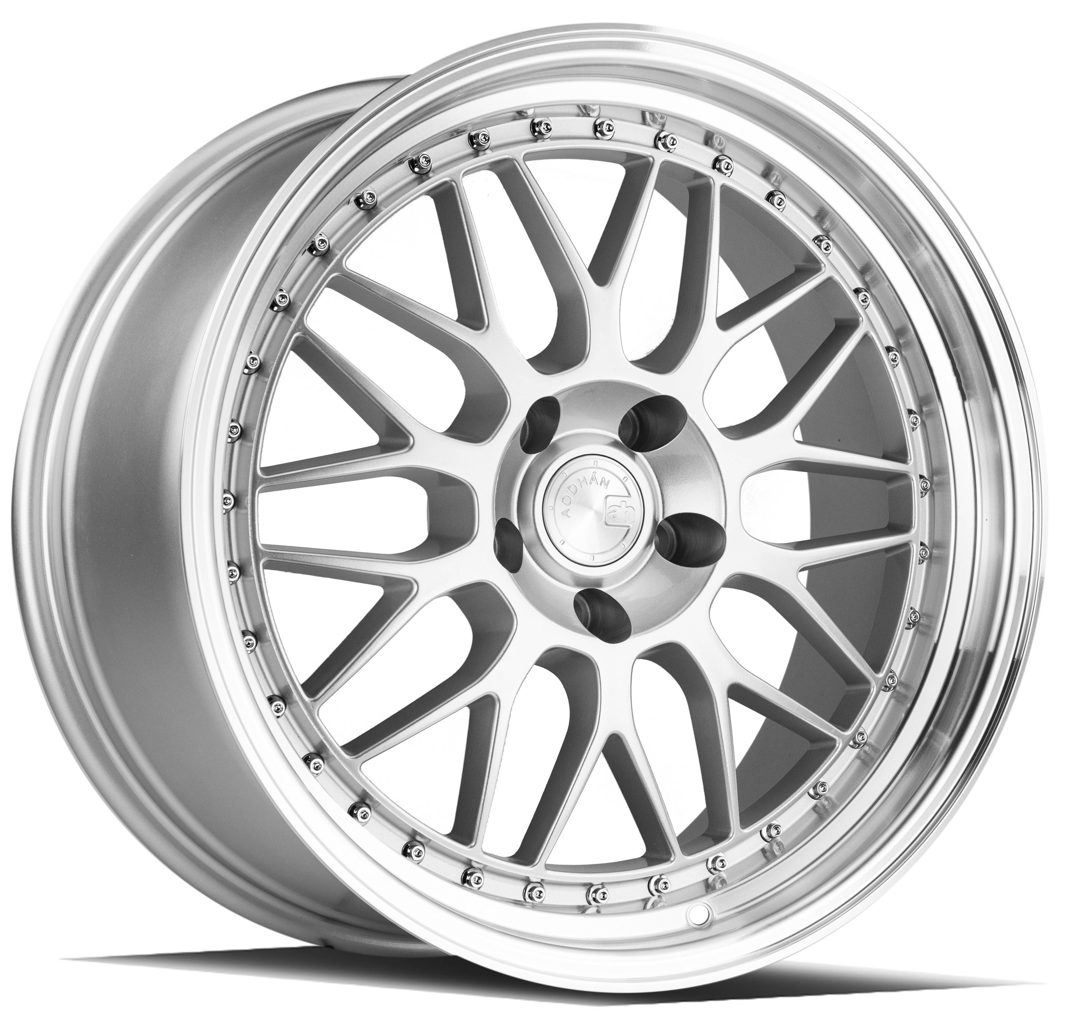 AODHAN AH02 Wheel Rim 19x8.5 5x112 ET32 66.6mm Silver w/ Machined Lip