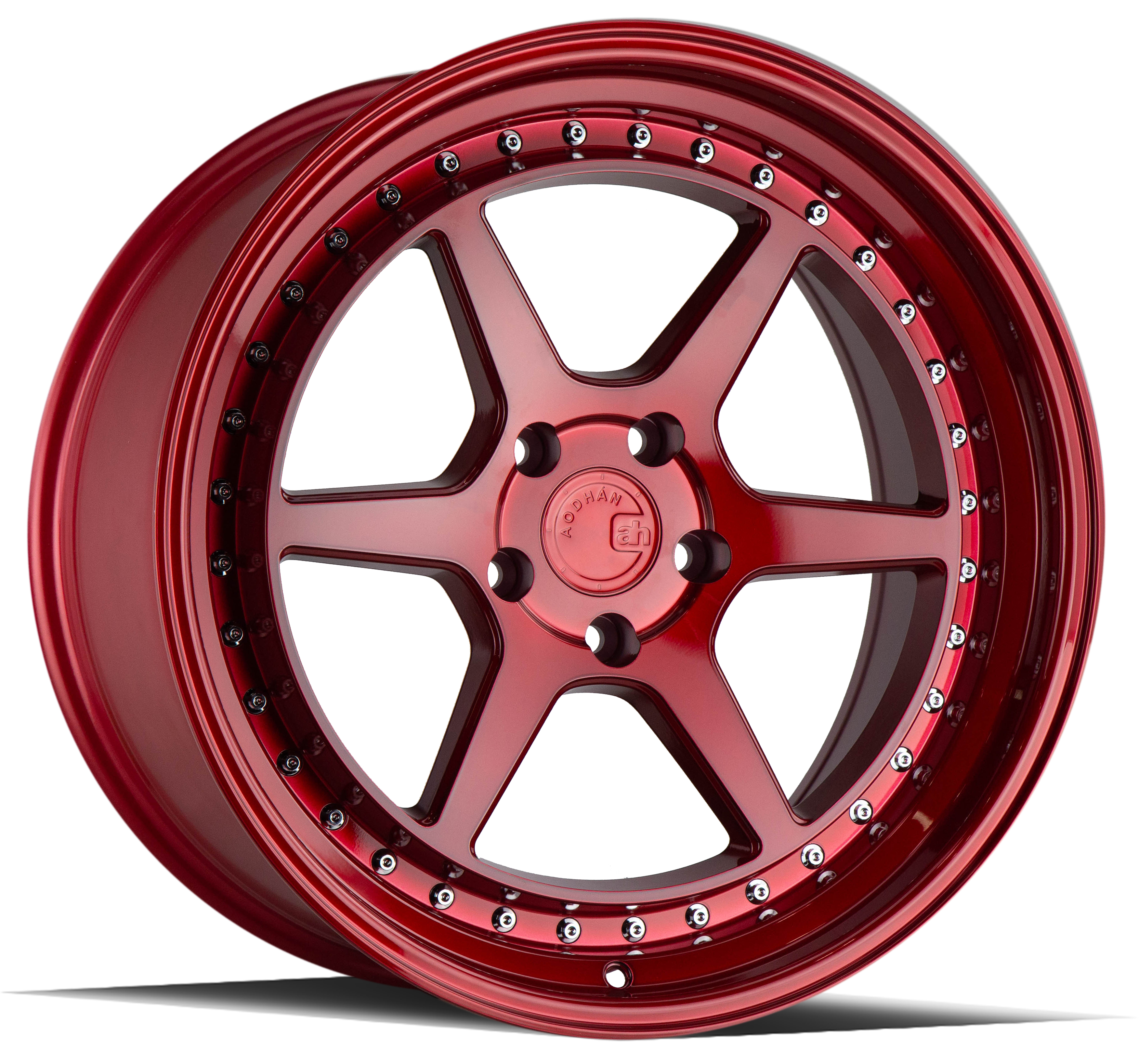 AODHAN DS09 - Candy Red w/ (Chrome Rivets)